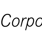 Corporate S W10 Light Italic