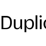 Duplicate Sans