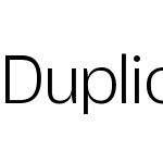 Duplicate Sans
