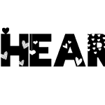 Hearts Silhouette Font