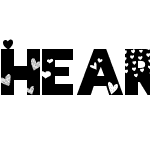 Hearts Silhouette Font