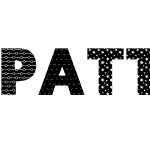 Pattern Silhouette Font