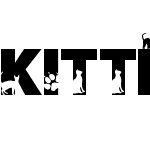 Kittens Silhouette Font