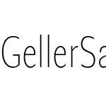 Geller Sans Compressed