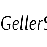 Geller Sans Condensed