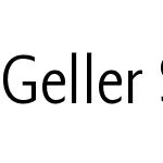 Geller Sans Condensed