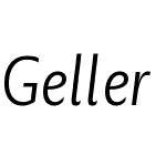 Geller Sans Condensed