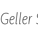 Geller Sans Condensed