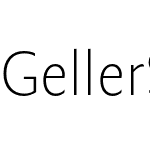 Geller Sans Narrow