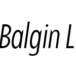 Balgin-LightCondensedItalic