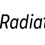 RadiateSans-RegularCondenseditalic