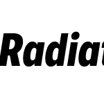 RadiateSans-ExtraBoldCondenseditalic