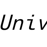 Univers Next Typewriter