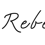 Rebeccasfirstfont