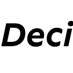 Decimal Semibold Italic