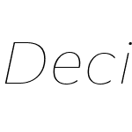 Decimal Thin Italic