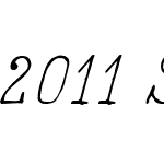 2011SlimtypeW03-Italic