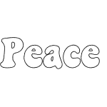 Peace and Love Font - Outline