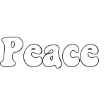 Peace and Love Font - Outline