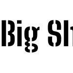 Big Shoulders Stencil Text