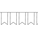 Bunting Font - Flag Outline