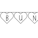 Bunting Font - Hearts