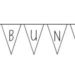 Bunting Font - Triangles