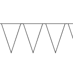 Bunting Font - Triangles Outline