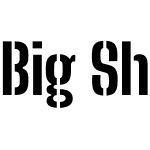 Big Shoulders Stencil Display