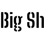 Big Shoulders Stencil Text