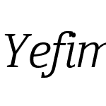 YefimovSerifW10-LightItalic