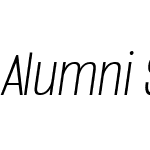 AlumniSansThinW05-Italic