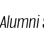 AlumniSansLightW05-Italic