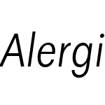 AlergiaCondensedW05-UltLtitalic