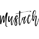 Mustache Brush Script