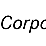 CorporateSW07-MediumItalic