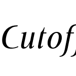 CutoffW10-Italic