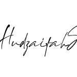 Hudzaifah Signature