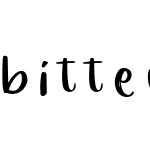 bitter Handwritten Spacing