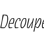 DecoupeW05-LightItalic