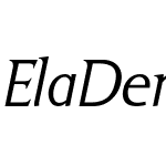 ElaDemiserifLightItalic