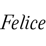 FeliceW01-LightItalic