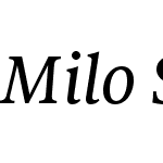 MiloSerifW03-TextItalic