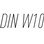 DINW10-CondExtlightItalic