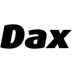 DaxW04-WideBlackItalic