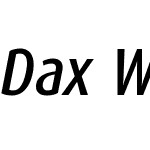 DaxW10-CondMediumItalic