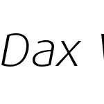 DaxW01-WideLightItalic