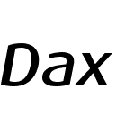 DaxW04-WideMediumItalic