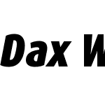 DaxW10-CondBlackItalic