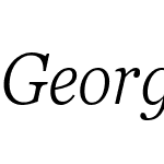 GeorgiaW10-CondLightItalic